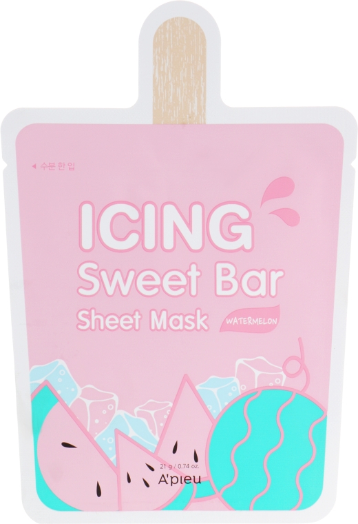 Тканевая маска "Мороженко-Арбуз" - A'PIEU Icing Sweet Bar Sheet Mask — фото N1