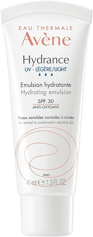 Зволожувальна емульсія для обличчя - Avene Eau Thermale Hydrance Light Hydrating Emulsion SPF 30