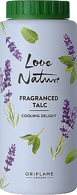 Парфумований тальк для тіла «М'ятна прохолода» - Oriflame Love Nature Fragranced Talc Cooling Delight — фото N3
