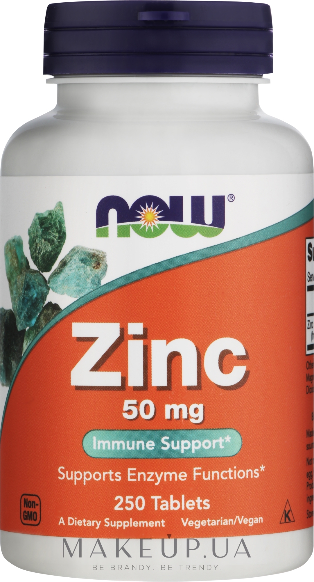 Мінерали Цинк Глюконат, 50 мг, в таблетках - Now Foods Zink Immune Support — фото 250шт