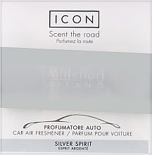Парфумерія, косметика Ароматизатор в авто - Millefiori Milano Icon Classic Silver Spirit Car Air Freshener