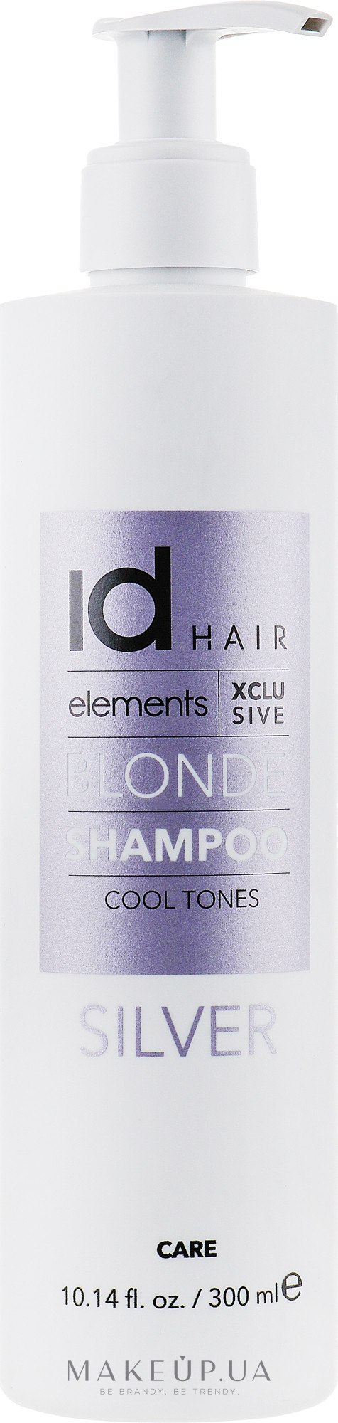 Шампунь для освітленого і блондованого волосся - idHair Elements XCLS Blonde Silver Shampoo — фото 300ml