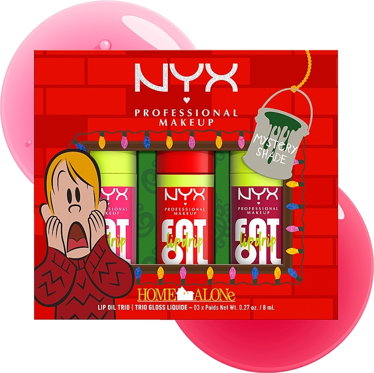 Набор для макияжа губ - NYX Professional Makeup Home Alone Fat Oil Lip Drip Trio (3xlip/oil/4.8ml) — фото N3