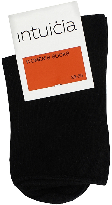 Шкарпетки однотонні "197", чорні - Intuicia