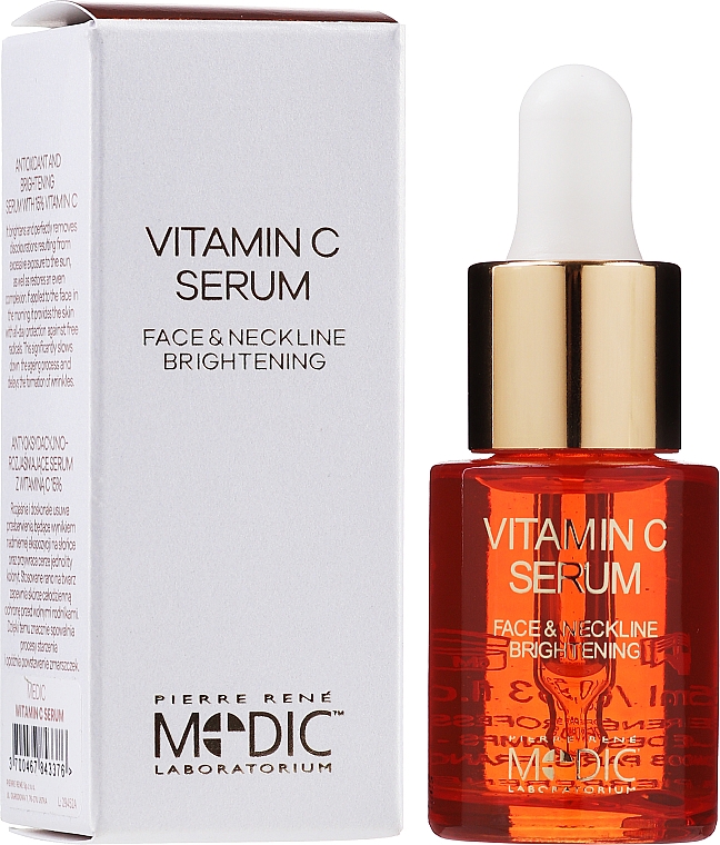 Сироватка для обличчя й шиї з вітаміном С - Pierre Rene Medic Laboratorium Vitamin C Brightening Serum for Face and Neck — фото N2