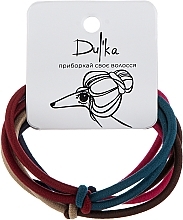 Набір різнобарвних гумок для волосся UH717749, 3 шт - Dulka — фото N1