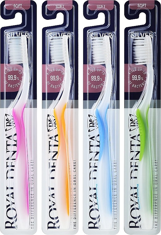 Набір - Royal Denta Silver Soft (toothbrush/4pcs) — фото N1