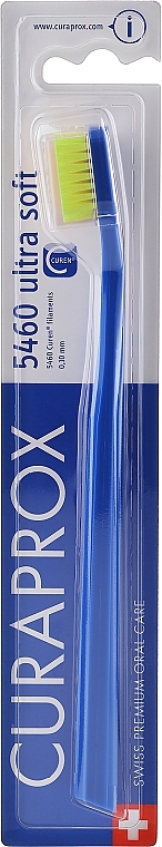 Зубная щетка CS 5460 "Ultra Soft", D 0,10 мм, синяя, салатовая щетина - Curaprox