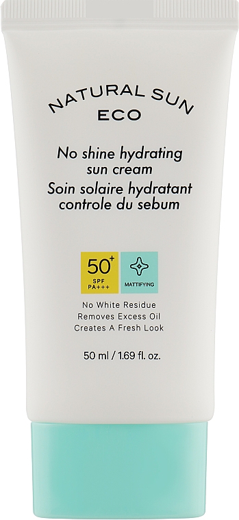 Солнцезащитный крем - The Face Shop Natural Sun Eco No Shine Hydrating Sun Cream SPF50 — фото N1