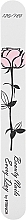 Пилочка для ногтей 120/180, черная с розовым роза - Inter-Vion — фото N1