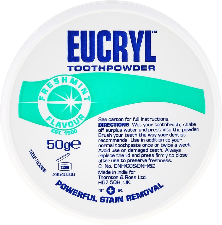 Порошок для зубів - Eucryl Toothpowder Freshmint — фото N2