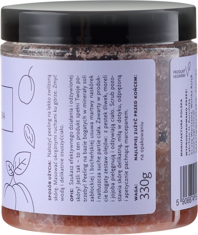 Натуральный скраб с маслом сливы и жожоба - Hagi Scrub — фото N2