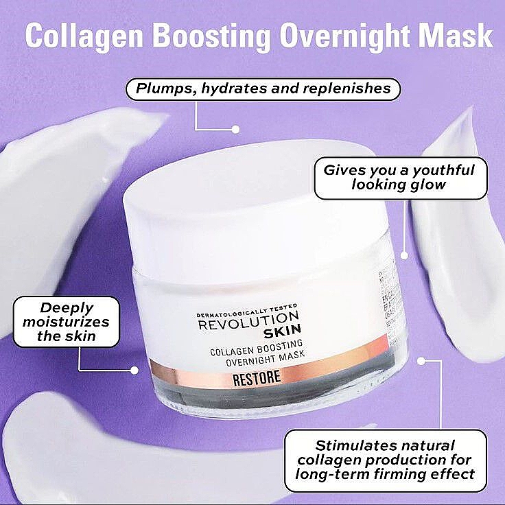 Ночная маска с коллагеном - Revolution Skin Restore Collagen Boosting Overnight Mask — фото N3