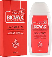 Шампунь для волосся "Опунція та манго" - L'biotica Biovax Hair Shampoo — фото N2