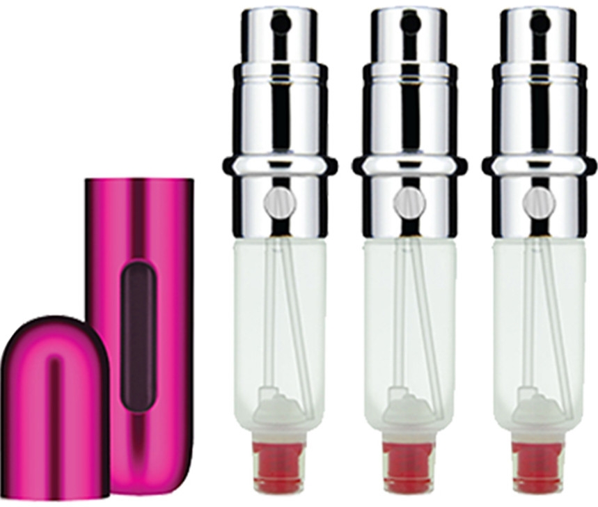 Набір атомайзери для парфумерії - Travalo Classic HD Pink Set (atomiser/3x5ml + case) — фото N2