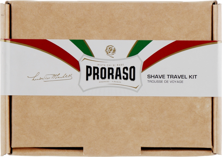 Набор - Proraso Shave Travel Kit (cr/15ml + sh/cr/15ml + ash/balm/25ml) — фото N1