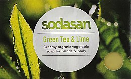 Парфумерія, косметика Органічне мило "Зелений чай-лайм" для обличчя, антибактеріальне - Sodasan