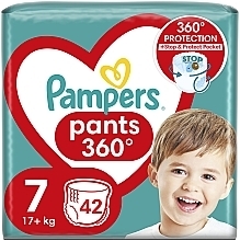 Духи, Парфюмерия, косметика Подгузники-трусики Pants Giant Plus, размер 7, 17+ кг, 42 шт. - Pampers