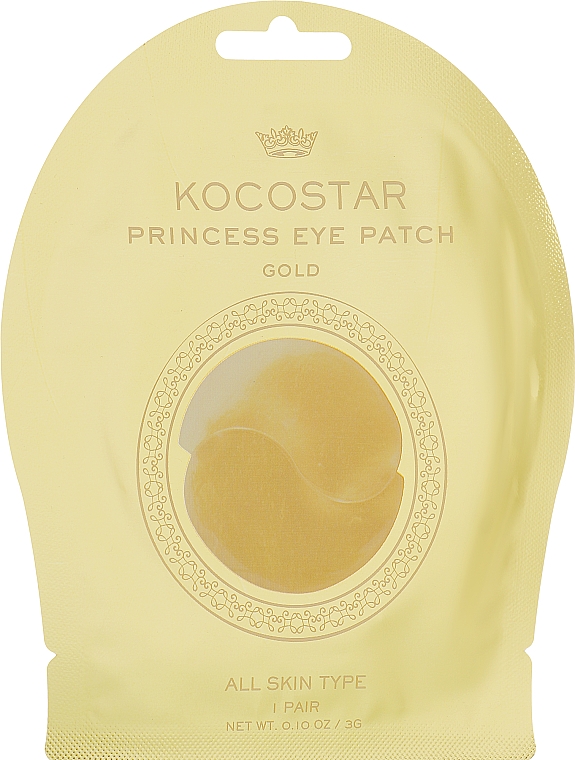 Гідрогелеві патчі під очі, золоті - Kocostar Princess Eye Patch Gold