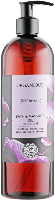 Масло для ванны и массажа "Черная Орхидея" - Organique HomeSpa Bath & Massage Oil — фото N5