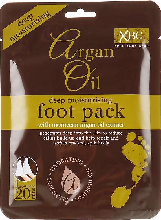 Маска-шкарпетки для шкіри ступень - Xpel Marketing Ltd Argan Oil Foot Pack — фото N1