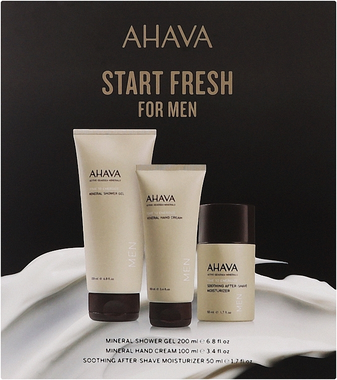 Набор для мужчин - Ahava Start Fresh For Men (sh/gel/200ml + h/cr/100ml + ash/gel/50ml) — фото N1