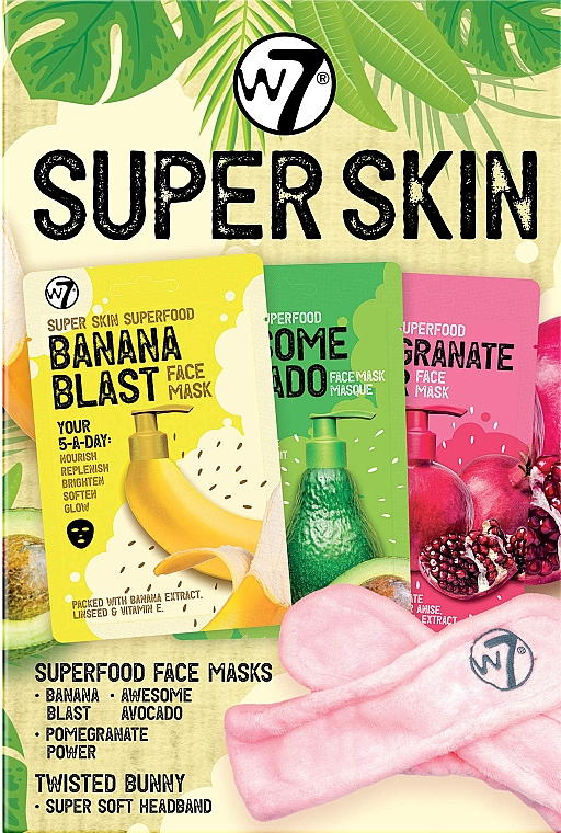 Набор - W7 Super Skin Gift Set (mask/3pcs + acc/1pc) — фото N1