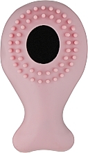Парфумерія, косметика Силіконова щіточка для вмивання і очищення обличчя "Рибка", рожева - Puffic Fashion PF-230