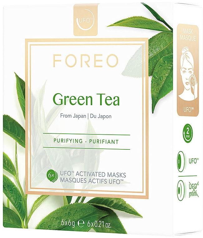 Очищувальна маска для обличчя Green Tea для UFO - Foreo Green Tea UFO Purifying Face Mask  — фото N1