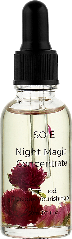 Нічна олія-концентрат для обличчя з квітами гомфрени - Soie Night Magic Concentrate
