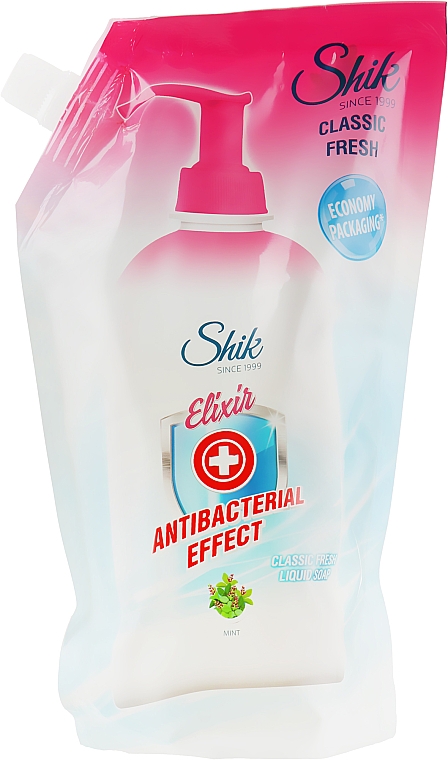 Мыло жидкое "Классическая свежесть" с антибактериальным эффектом, дой-пак - Shik Elixir Antibacterial Effect Classic Fresh Liquid Soap