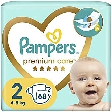 Підгузки Pampers Premium Care Newborn (4-8 кг), 68 шт. - Pampers — фото N1