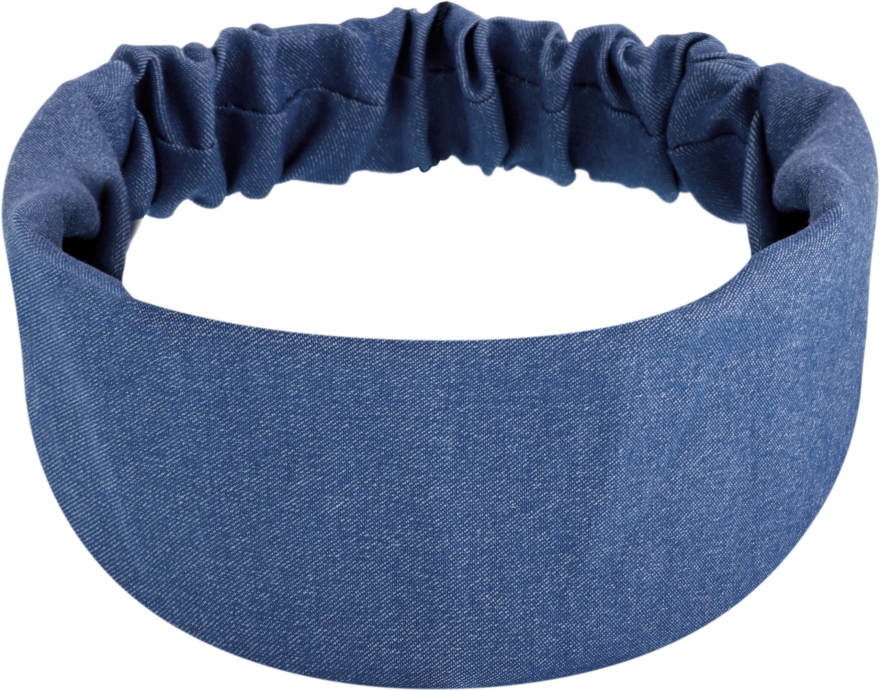 Повязка на голову, деним прямая, синяя "Denim Classic" - MAKEUP Hair Accessories — фото N1