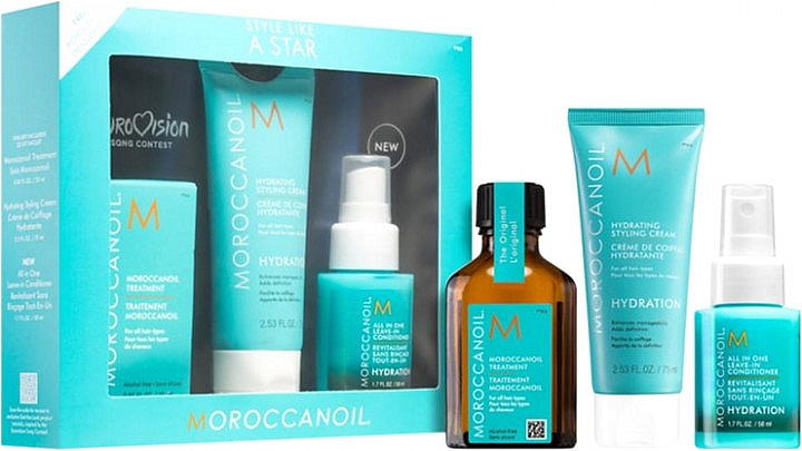 Набір - Moroccanoil Style Like a Star (h/cr/75ml + cond/50ml + oil/25ml) — фото N1