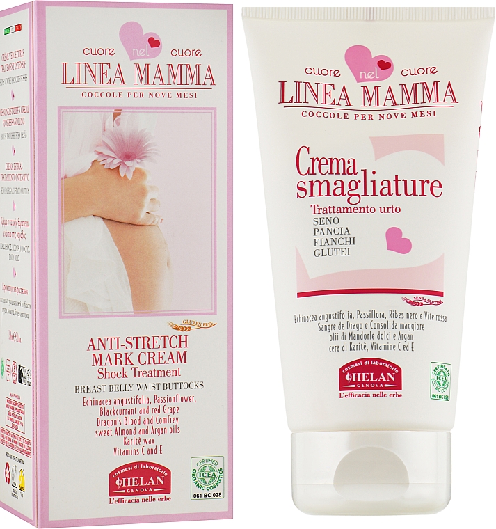Крем-захист від розтяжок - Helan Linea Mamma Anti-Stretch Mark Cream — фото N2