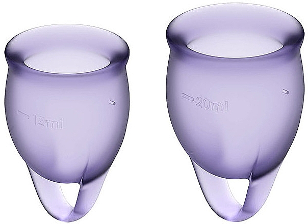 Набір менструальних чаш, фіолетовий - Satisfyer Feel Confident Menstrual Cups Lila