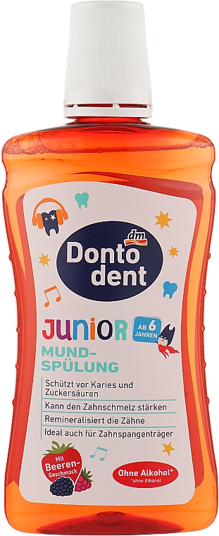 Детский ополаскиватель для полости рта с ягодным вкусом - Dontodent Junior — фото N1