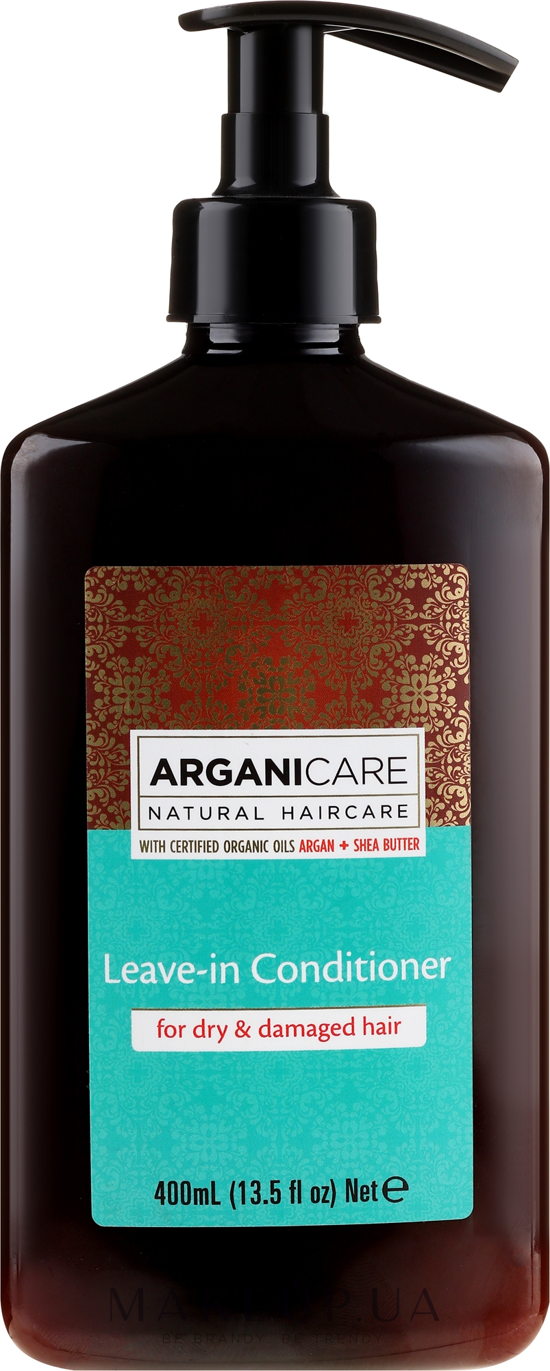 Несмываемый кондиционер для сухих и поврежденных волос - Arganicare Leave-In Hair Conditioner for Dry Damaged Hair — фото 400ml