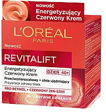 Красный дневной крем для лица - L`Oreal Revitalift Red Cream 40+ — фото N2