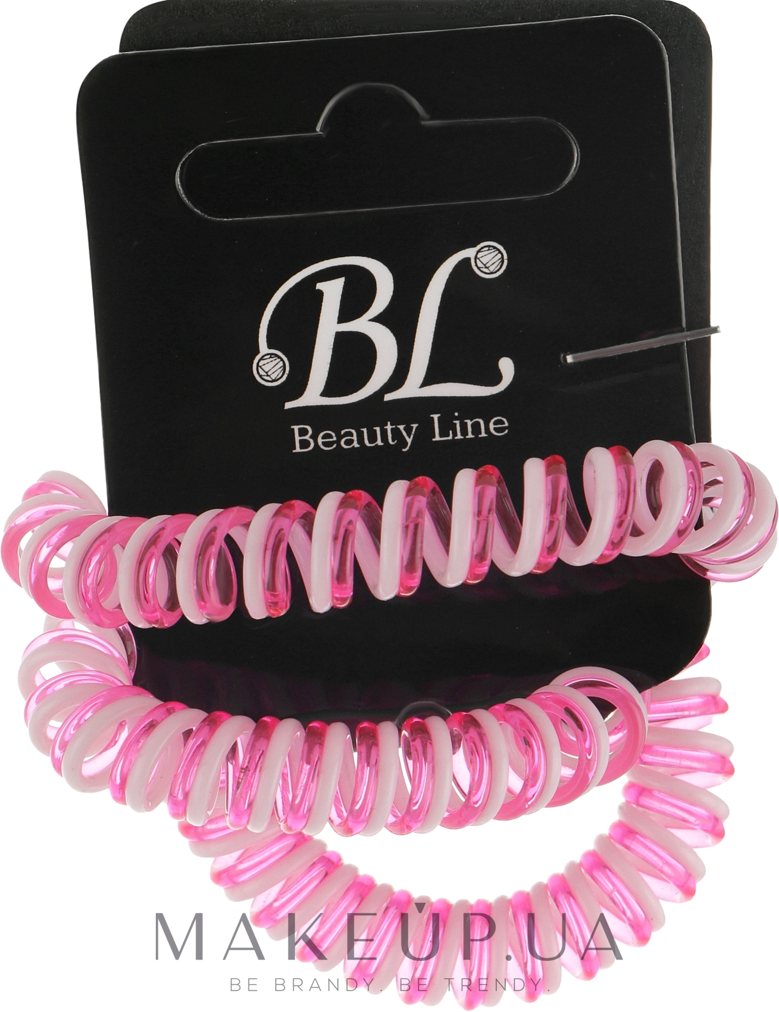 Набір резинок для волосся, 405004, біло-рожеві - Beauty Line — фото 3шт