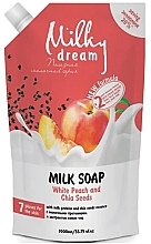 Парфумерія, косметика Рідке мило "Білий персик і чіа" - Milky Dream Milk Soap White Peach And Chia Seeds (дой-пак)