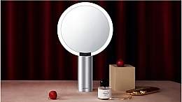 Косметическое зеркало с подсветкой, белое - Amiro LED Mirror White — фото N3