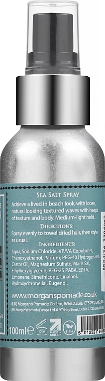 Соляний спрей для стилізації волосся - Morgan’s Sea Salt Spray — фото N2