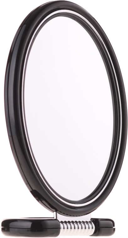 Зеркало двухстороннее овальное на подставке, 9505, 11x15 см, черное - Donegal Mirror — фото N1