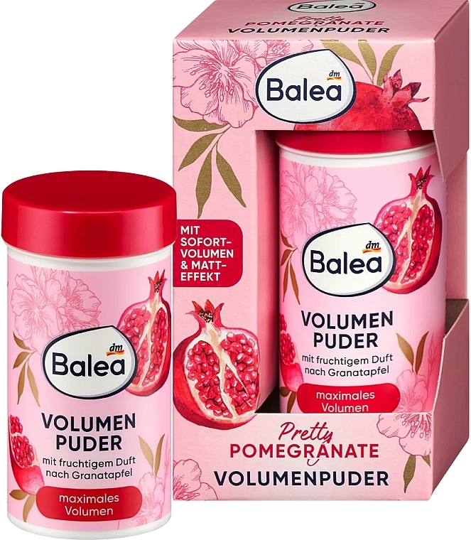 Пудра для объема волос - Balea Volume Pretty Pomegranate Powder 
