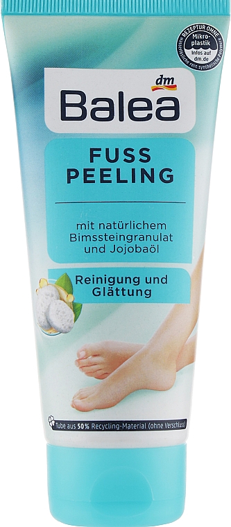 Пілінг для ніг із натуральним гранулятом пемзи та олією жожоба - Balea Foot Peeling — фото N1