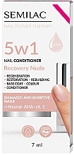Парфумерія, косметика Кондиціонер для нігтів - Semilac Nail Power Therapy 5 In 1 Recovery Nude