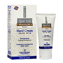 Відбілювальний крем для рук - Frezyderm Spot End Hand Cream SPF15 Whitening Cream — фото N1