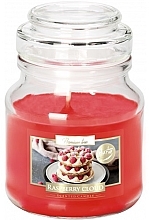 Ароматична преміумсвічка в банці "Малинова хмара" - Bispol Premium Line Scented Candle Raspberry Cloud — фото N1