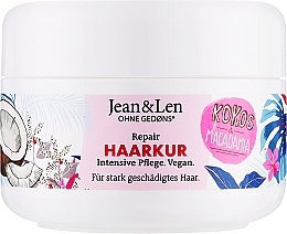Парфумерія, косметика Відновлювальний засіб для волосся з кокосовою олією та макадамією - Jean & Len Repair Hair Treatment